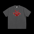 CERBERUS VINTAGE WASH FRAYED T SHIRT