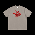 CERBERUS VINTAGE WASH FRAYED T SHIRT